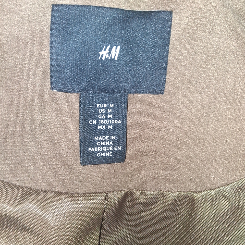 H&M Women's Brown Suede Jacket - Picture 3 of 8